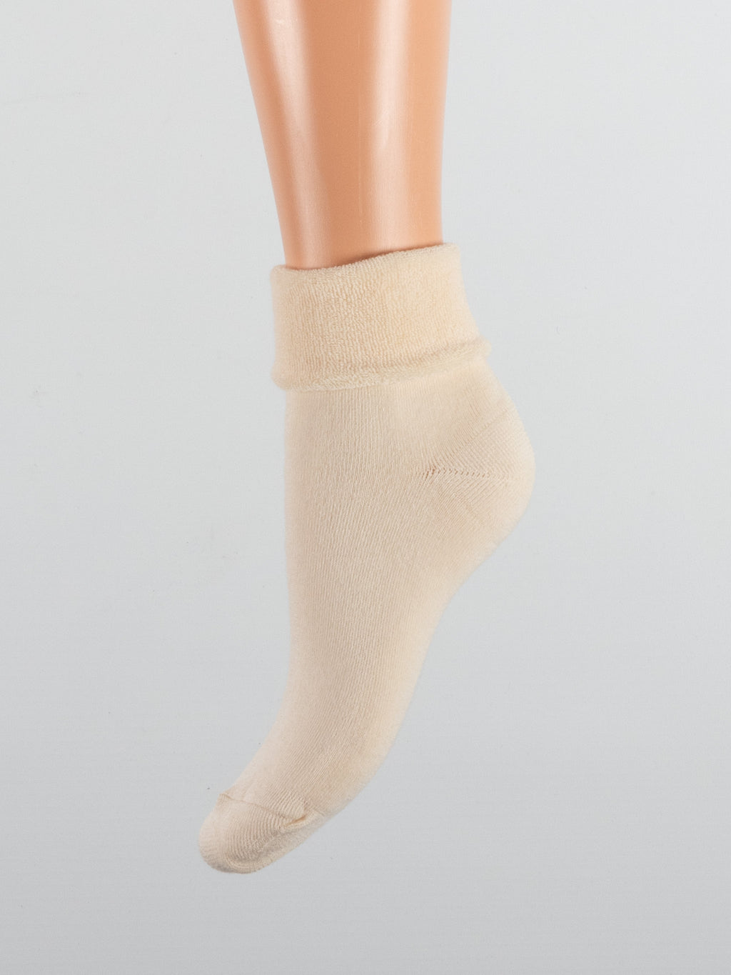 Calza con polsino taglio laser risvolto da donna