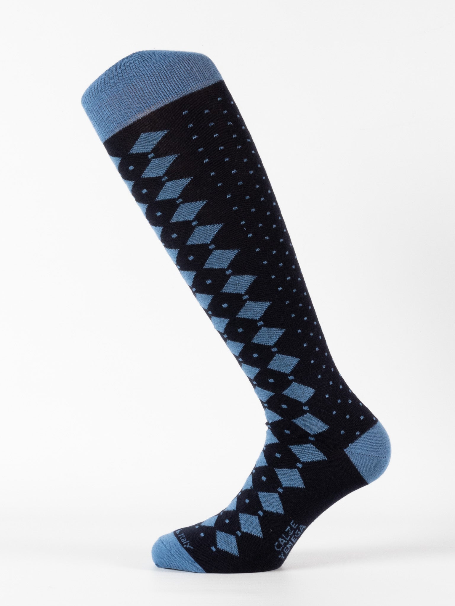 Calza rombi e quadri moda uomo