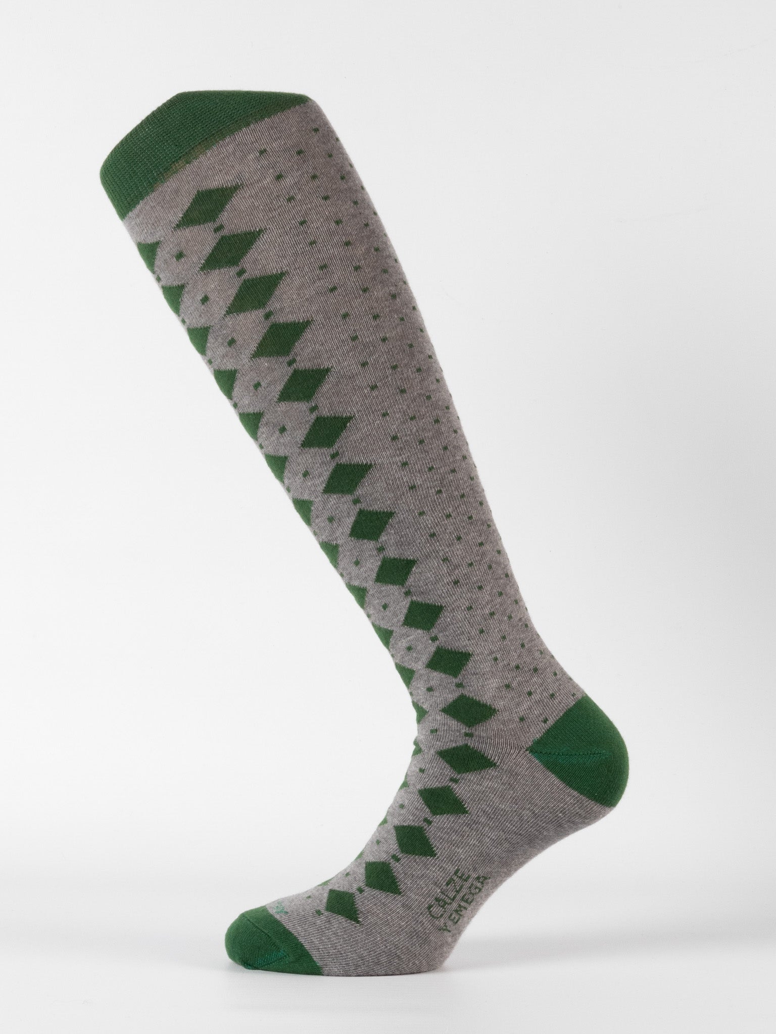 Calza rombi e quadri moda uomo
