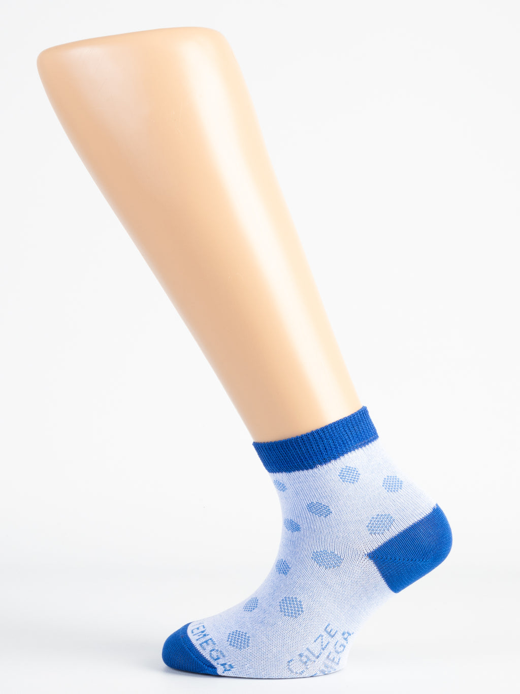 Calza Bimbo in Filo di Scozia - pois traforato melangiato