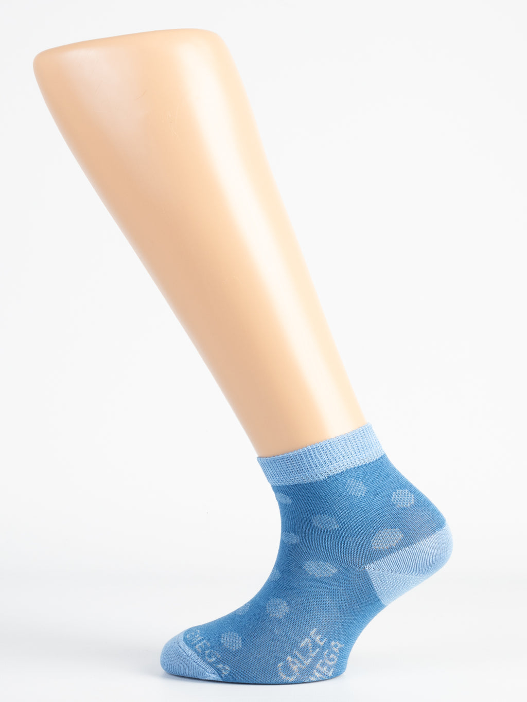 Calza Bimbo in Filo di Scozia - pois traforato melangiato