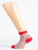 Calza Bimbo in Filo di Scozia - pois traforato melangiato