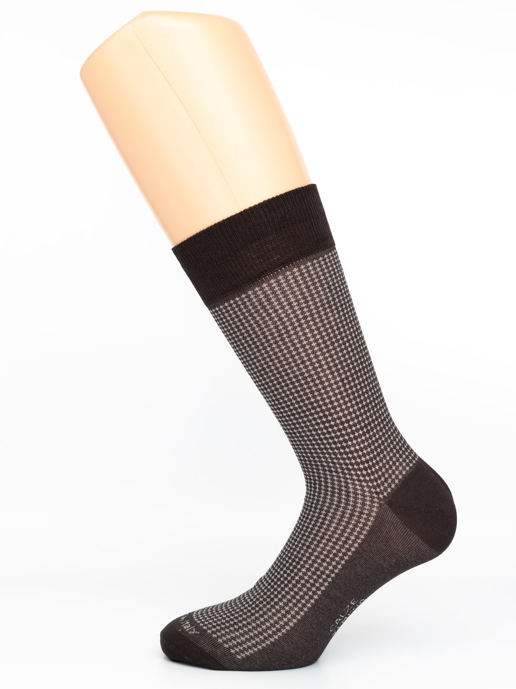 Calza Uomo in Filo di Scozia – pois 3d