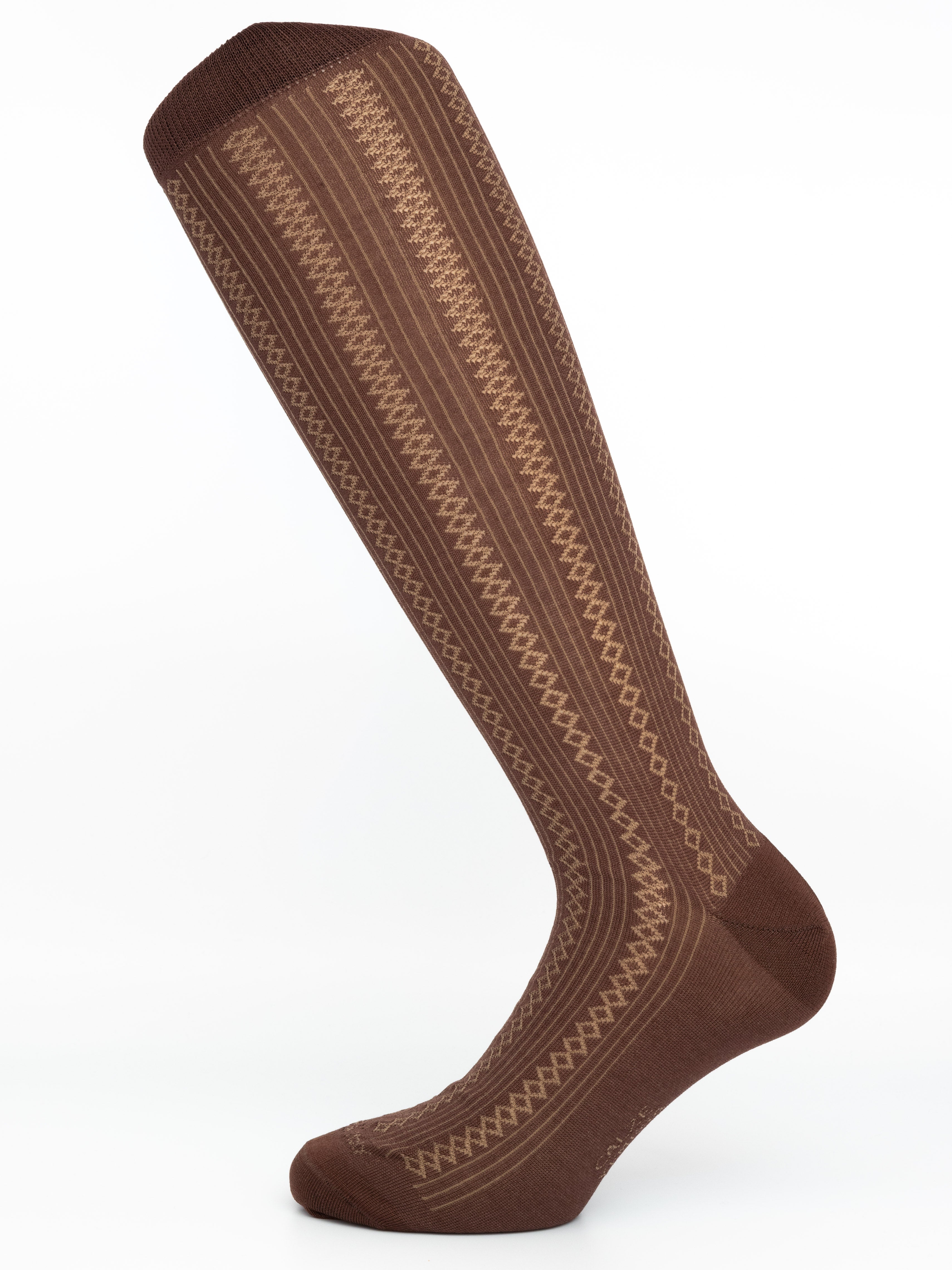 Calza Uomo in Filo di Scozia – costina a rombi