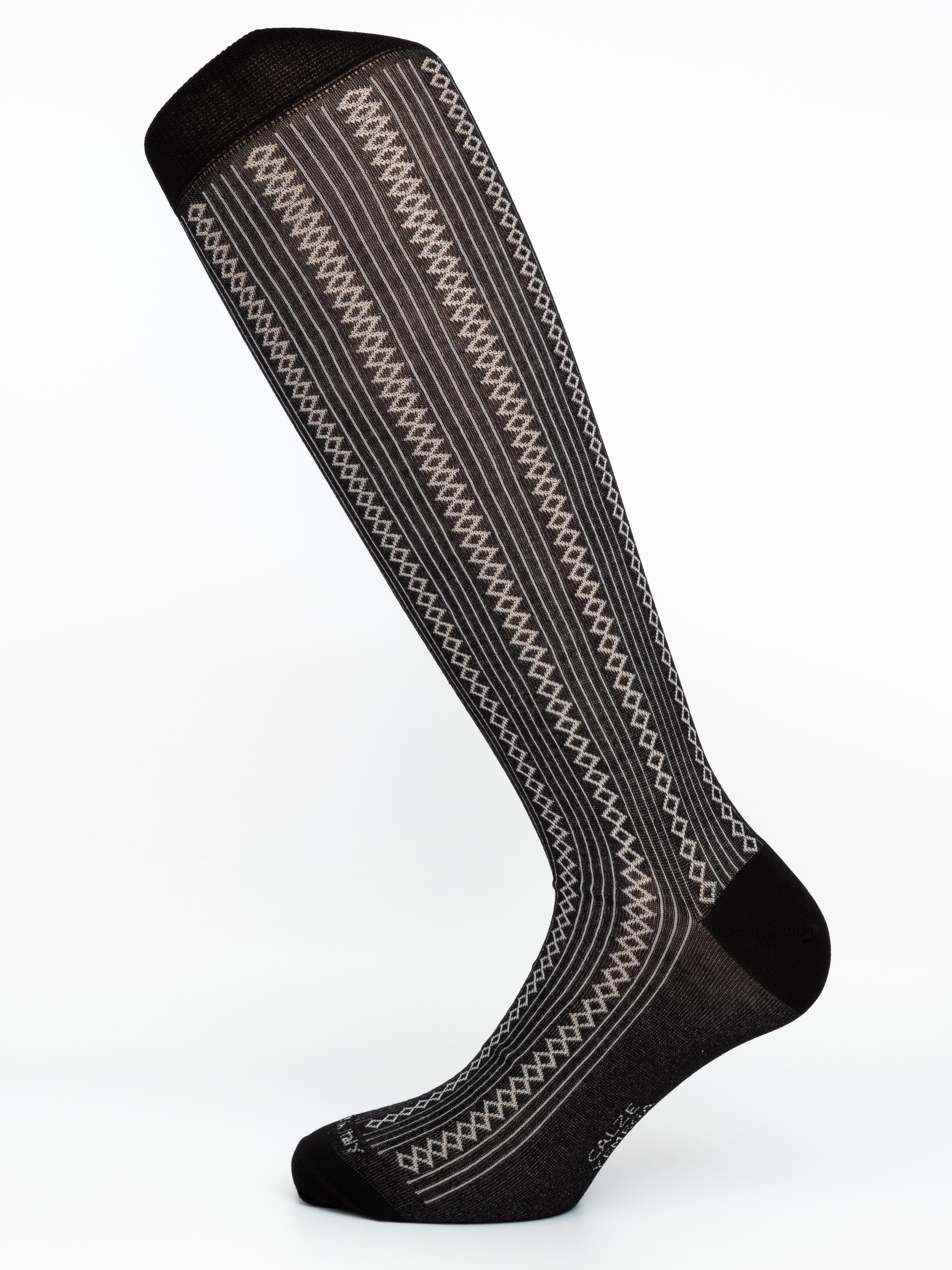 Calza Uomo in Filo di Scozia – costina a rombi