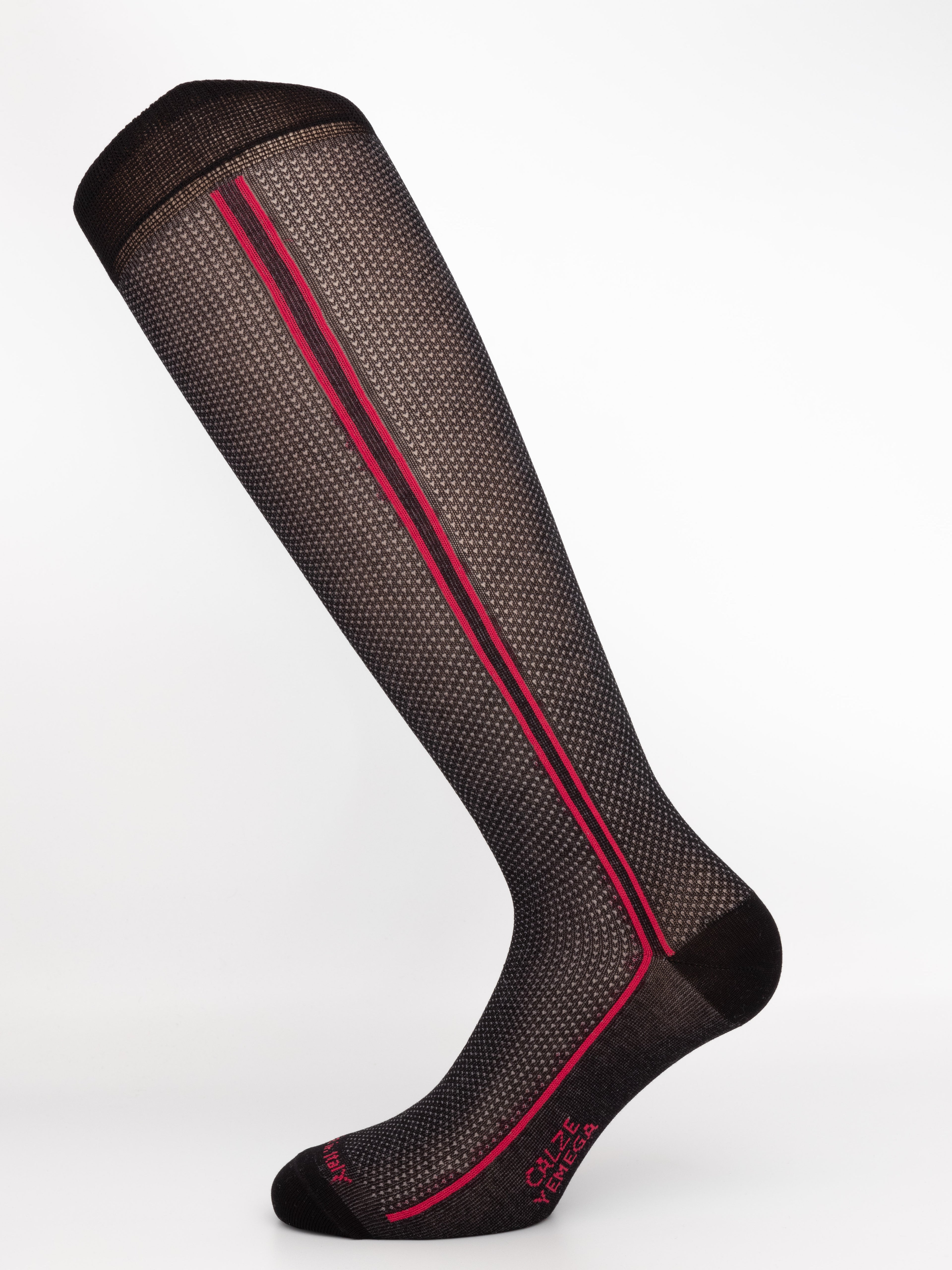 Calza Uomo in Filo di Scozia – traforato con riga