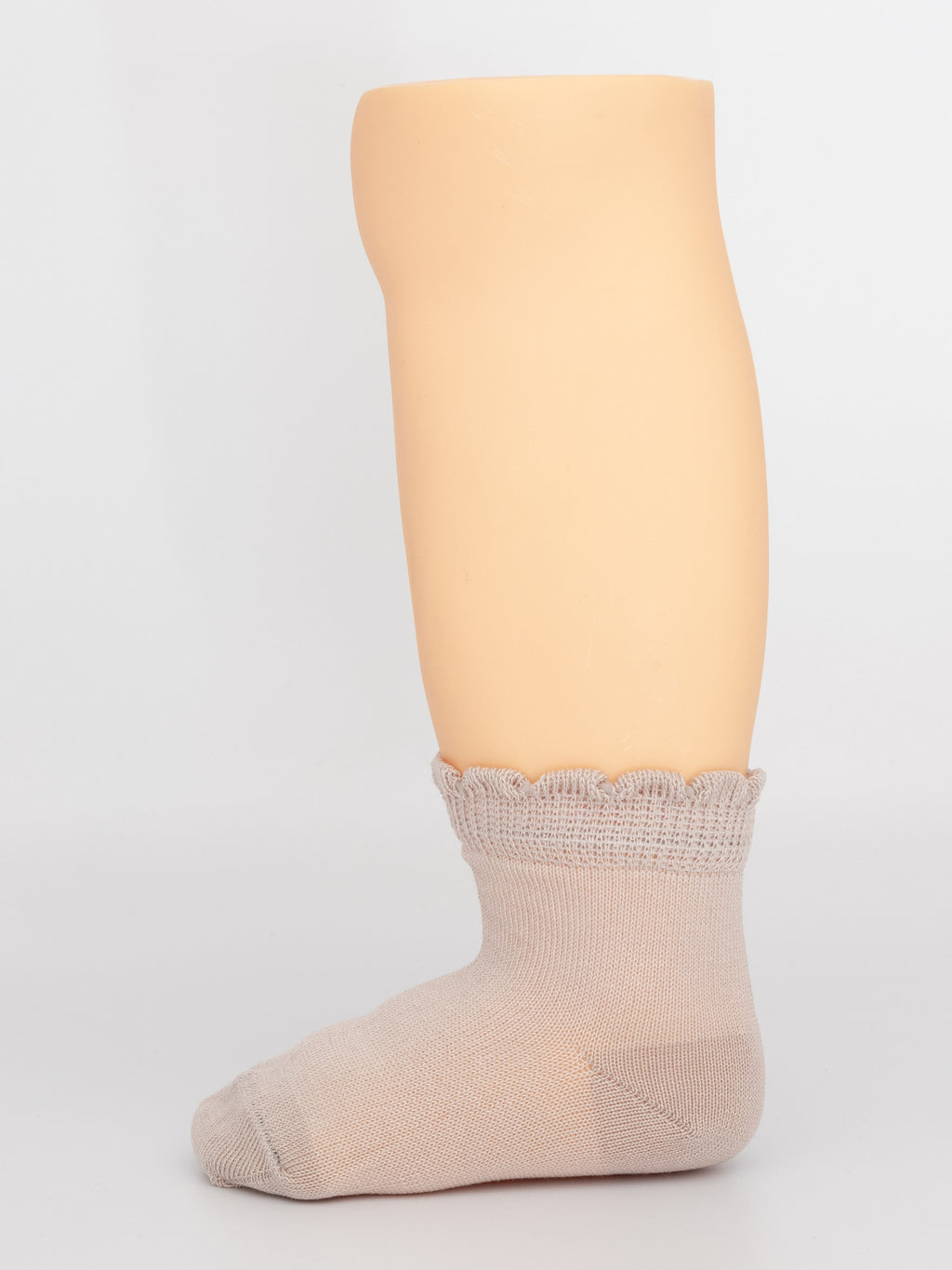 Calza neonato in Filo di Scozia - polsino elaborato