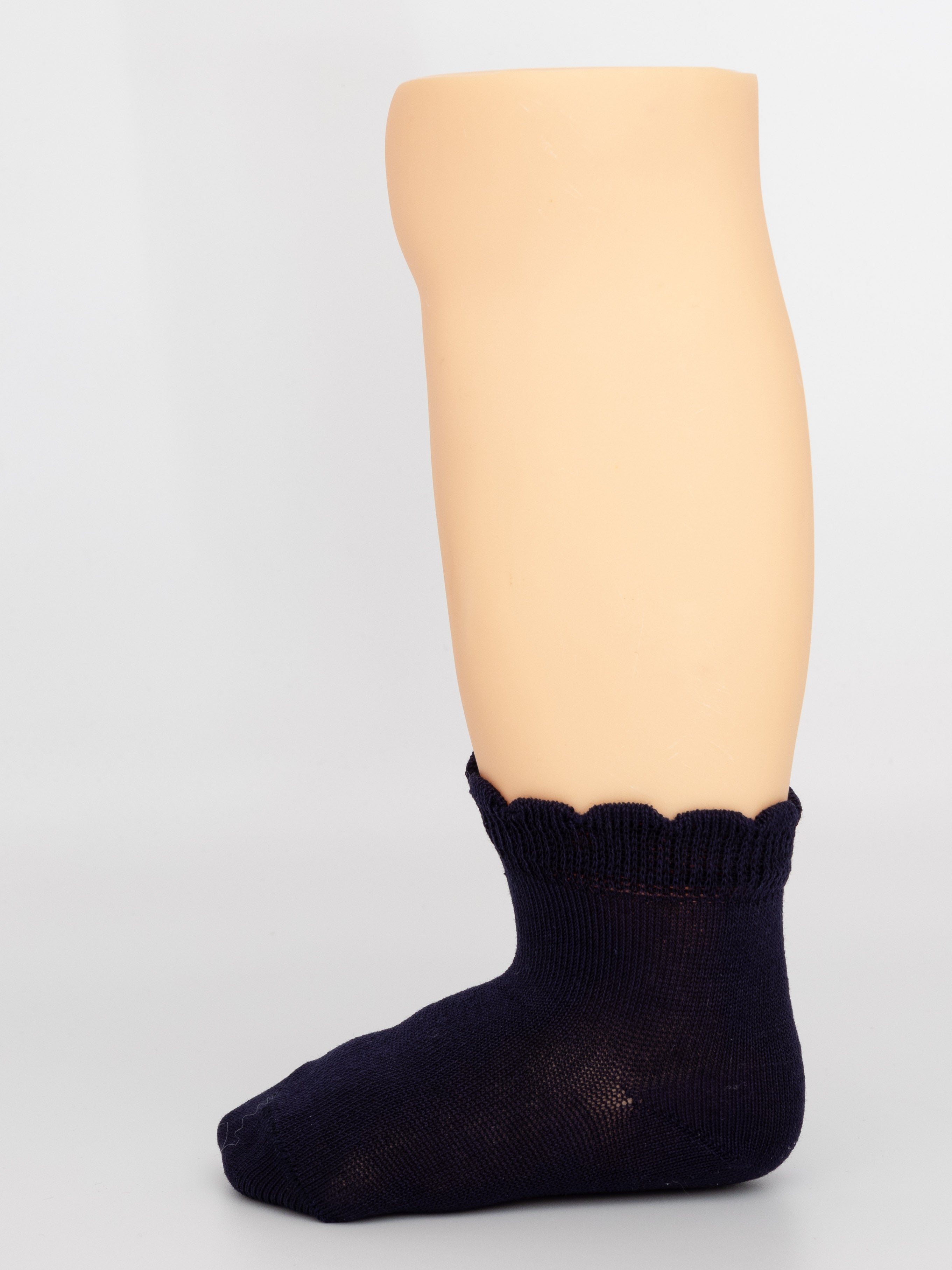 Calza neonato in Filo di Scozia - polsino elaborato