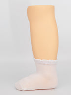 Calza neonato in Filo di Scozia - polsino elaborato