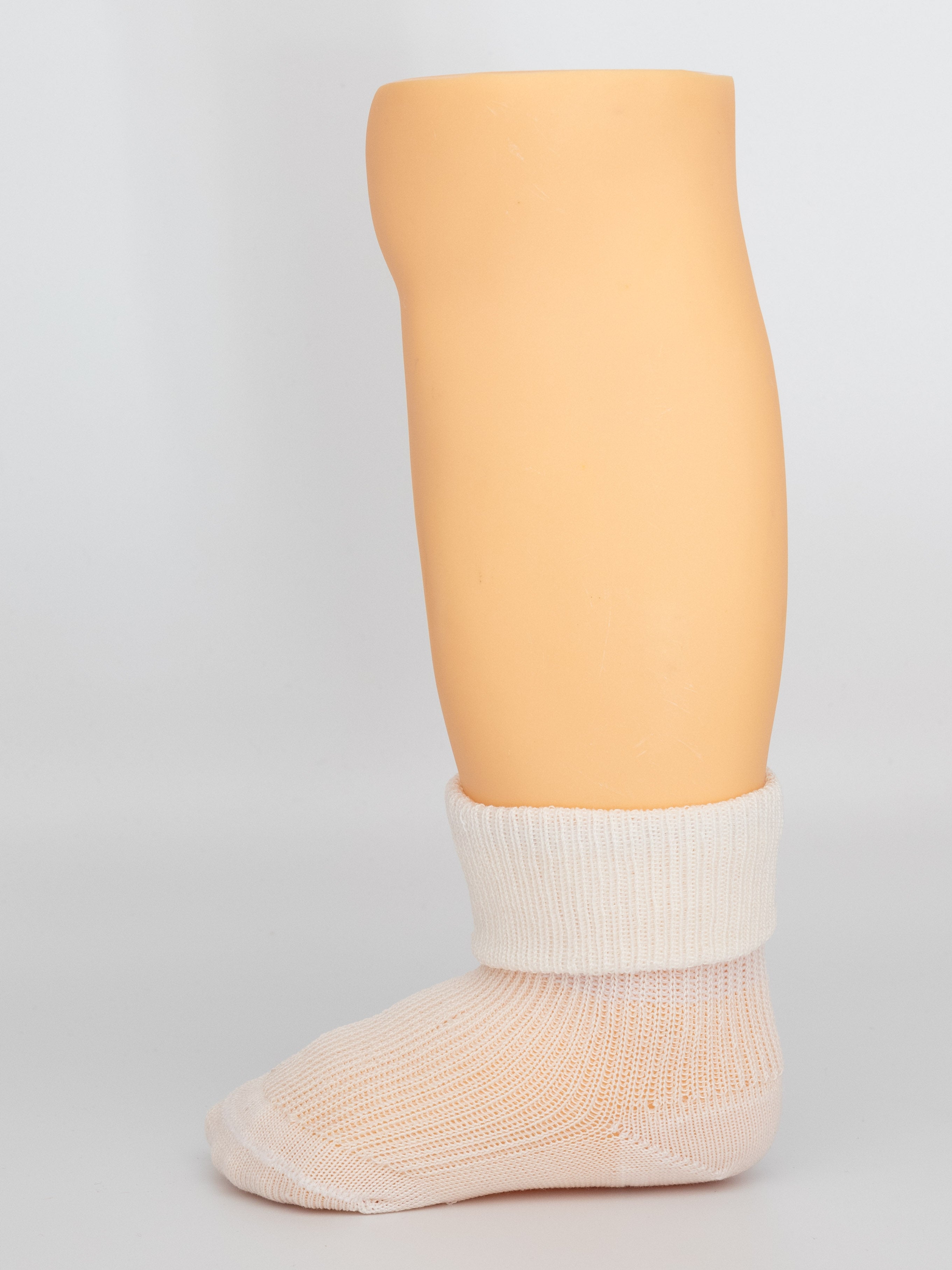 Calza neonato in Filo di Scozia risvolto