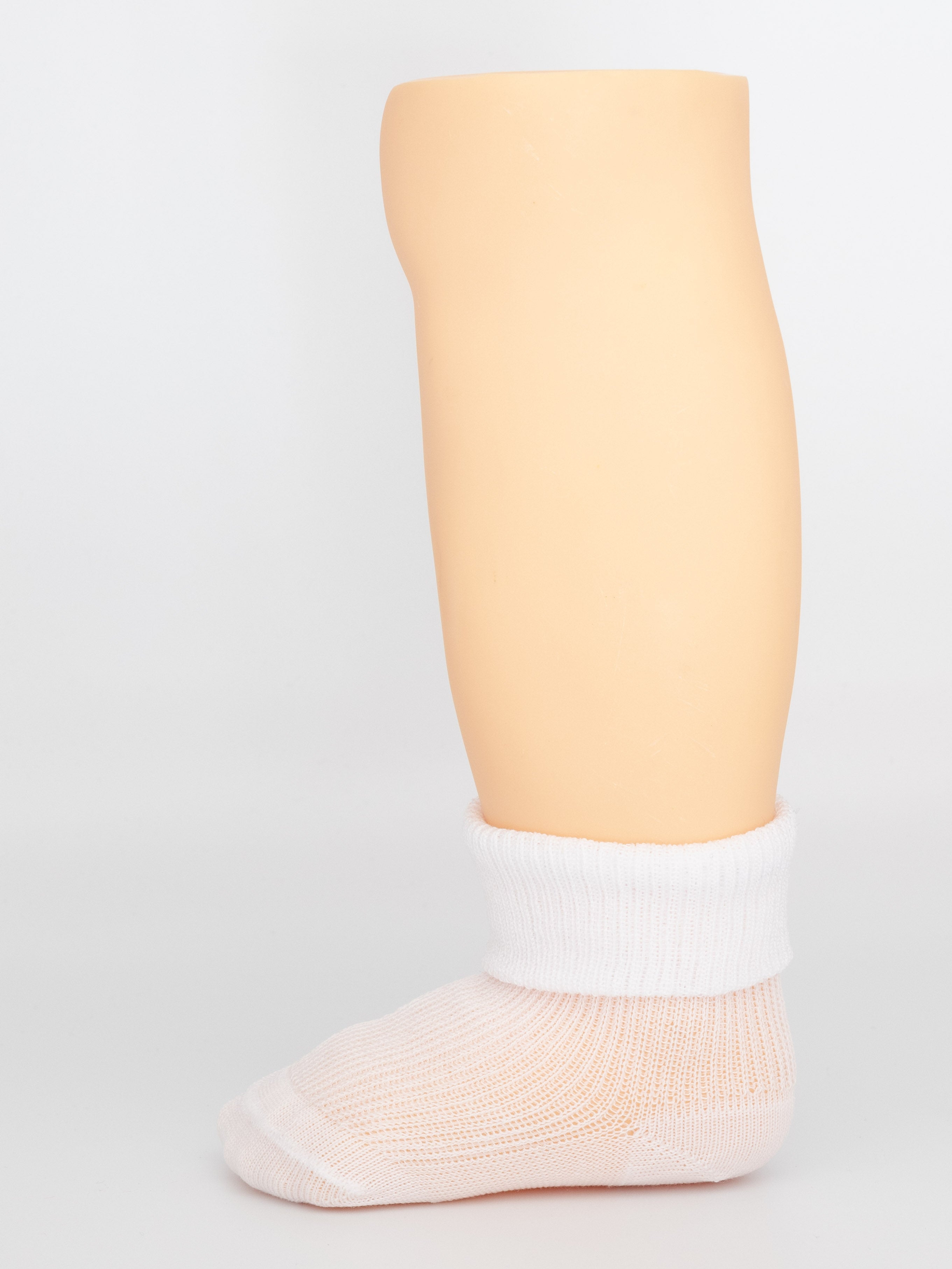 Calza neonato in Filo di Scozia risvolto