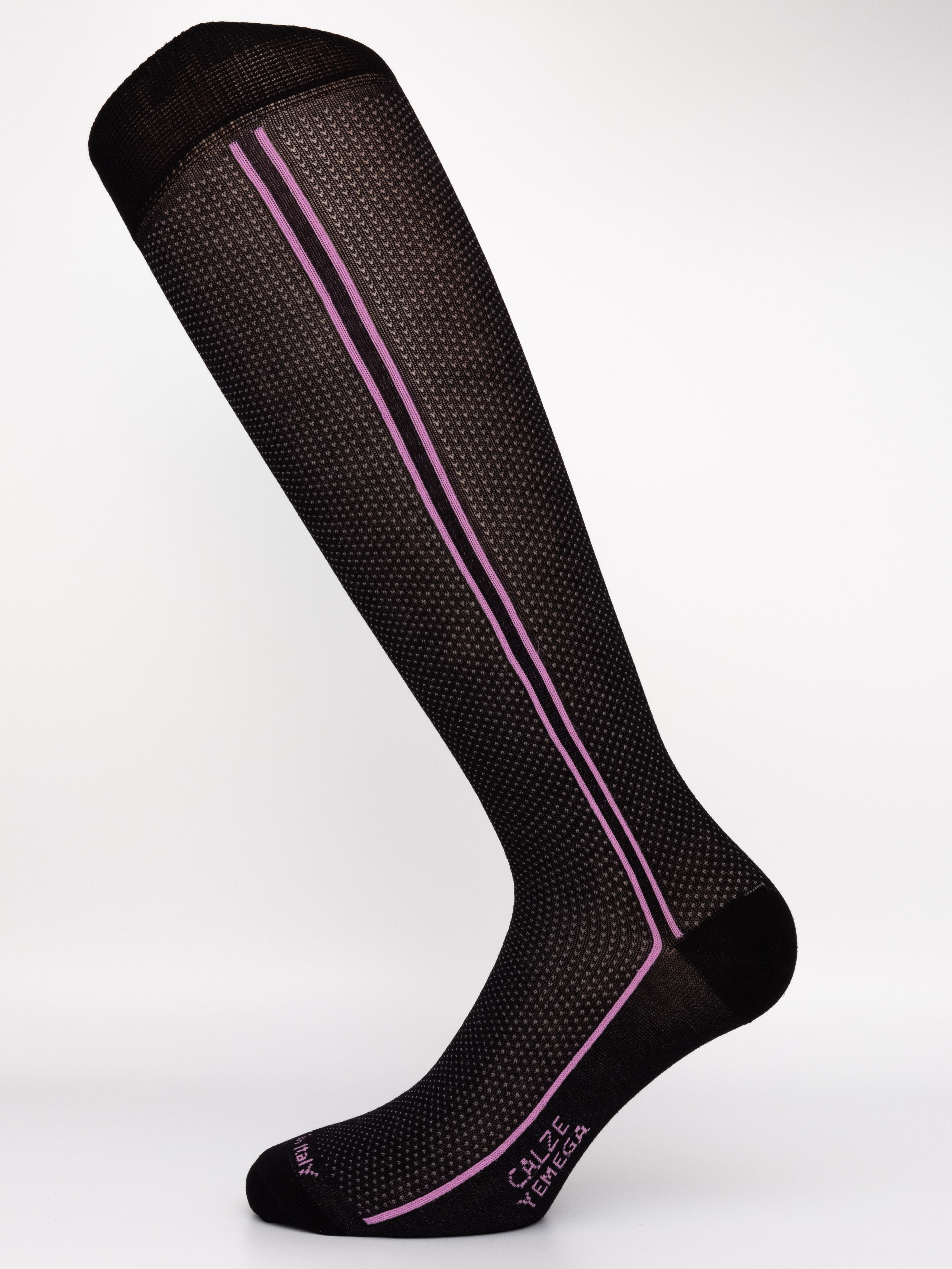 Calza Uomo in Filo di Scozia – traforato con riga