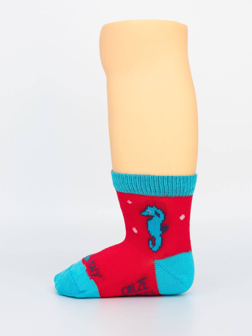 Calza neonato in Filo di Scozia - tris mare