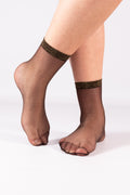 Calza Donna velata con polsino lurex