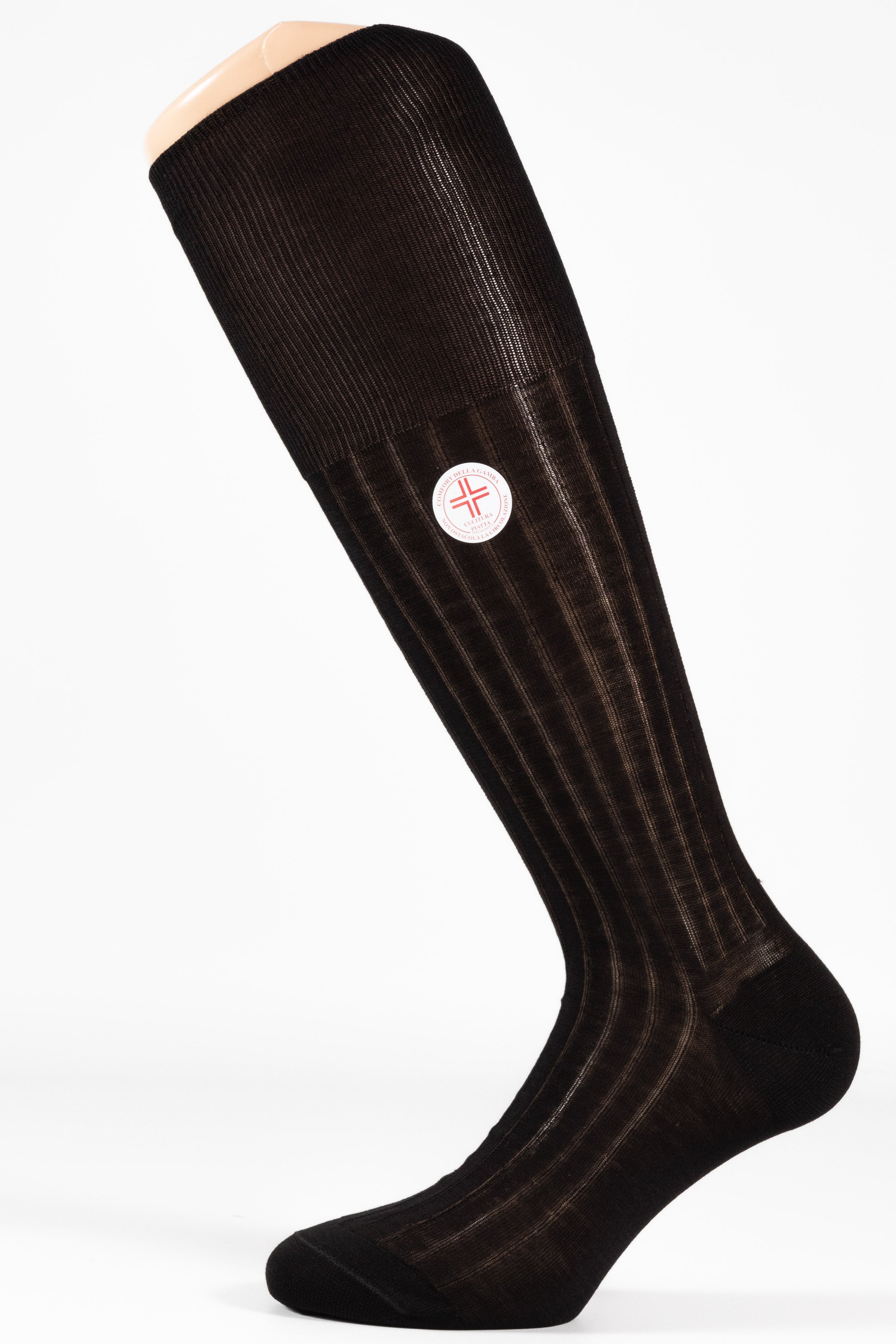 Calza Sanitaria a Costina Uomo in Filo di Scozia Makò – Polsino Inglese