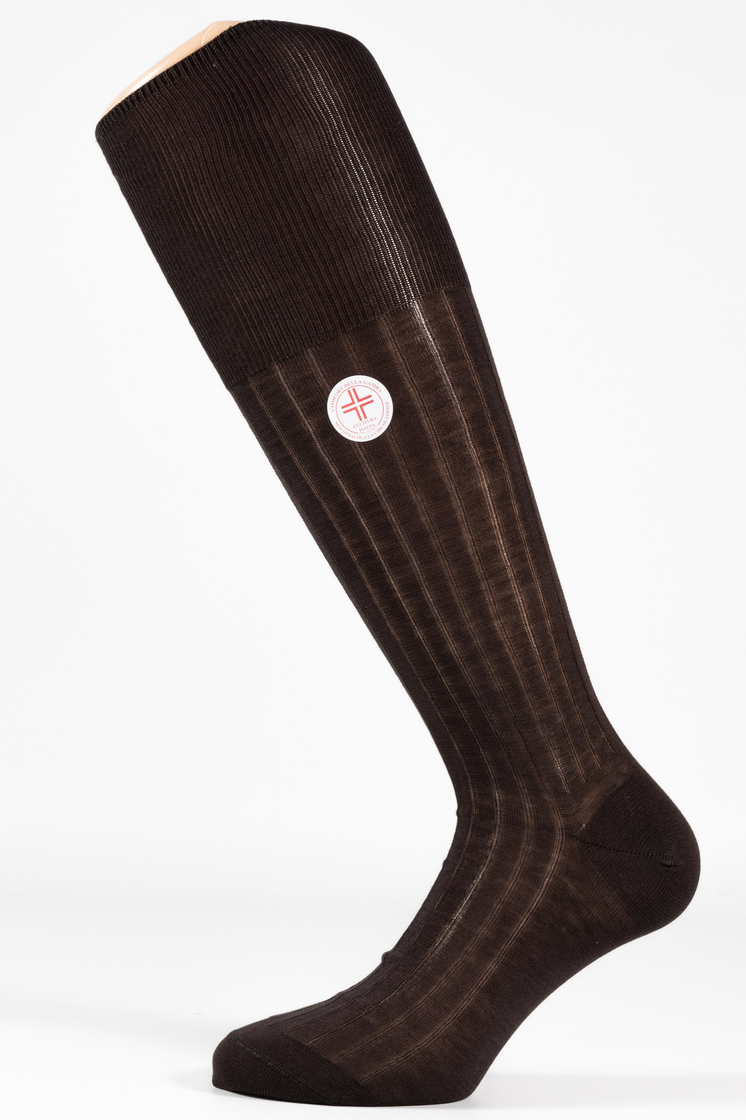 Calza Sanitaria a Costina Uomo in Filo di Scozia Makò – Polsino Inglese